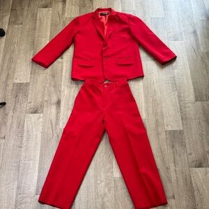 Gino Giovanni Vibrant Red Kids Matching Suit Set size 10